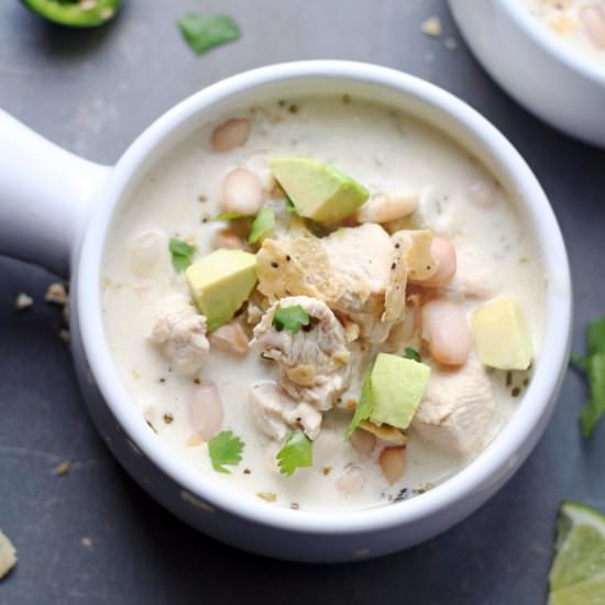 30-min Creamy White Chicken Chili