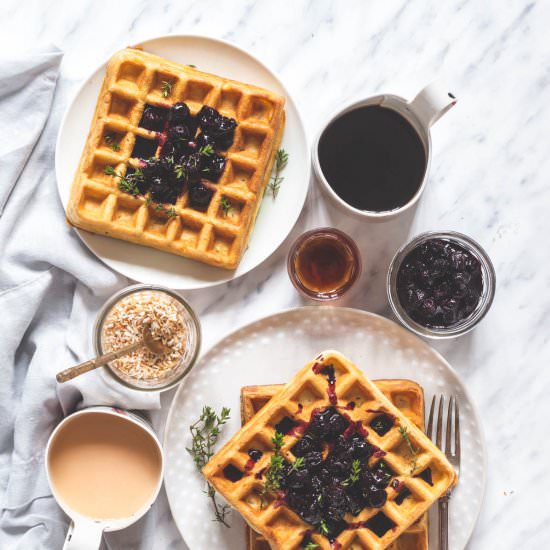 Orange Thyme Waffles