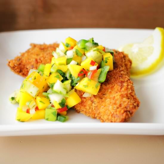 Mango Salsa over Red Snapper