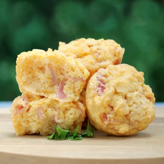 Ham and Cheese Cornbread Muffins