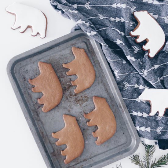 Spiced Polar Bear Ginger Biscuits