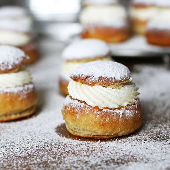 Semlor – Swedish Almond Buns