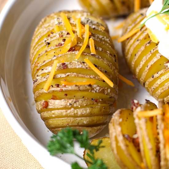 Baked Hasselback Potatoes