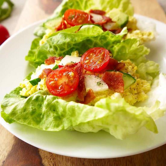 Egg Salad Lettuce Wraps (Paleo, GF)