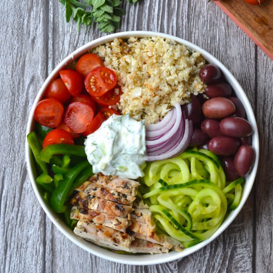 Greek Chicken Salad Bowl