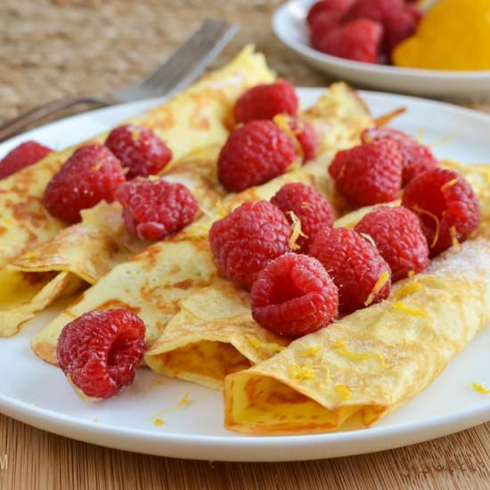 Healthier Crepe Style Pancakes