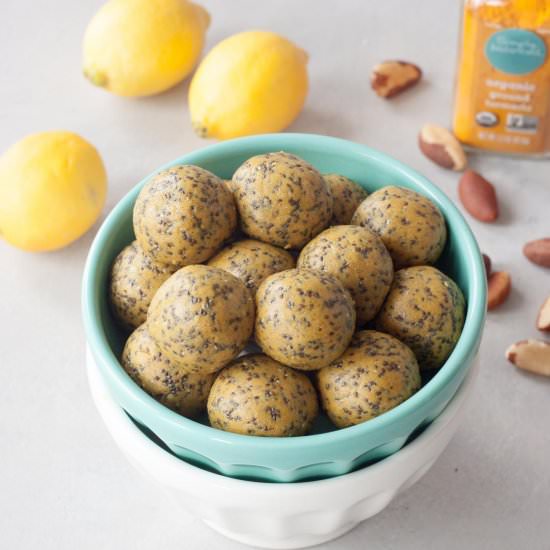Lemon Chia Protein Cake Bites