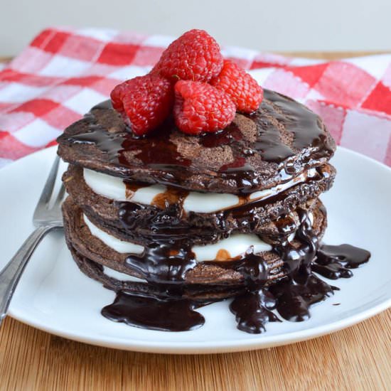 Healthy Chocolate Pancakes