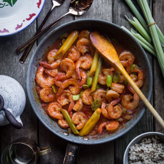 Shrimp with Lemongrass