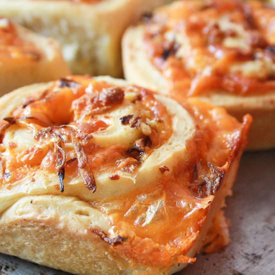 Caramelised Onion & Cheddar Rolls