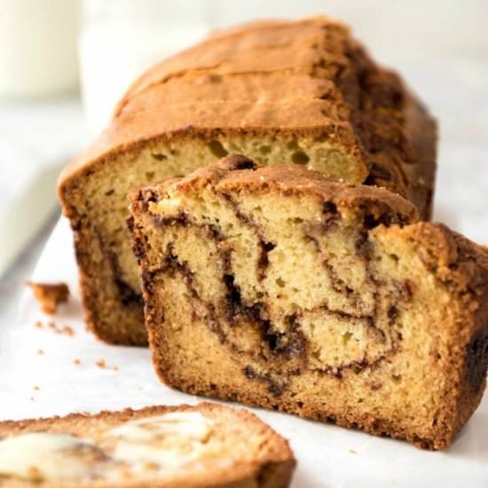 Easy Cinnamon Swirl Quick Bread
