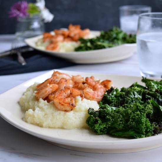 Simple Shrimp & Cauliflower Mash