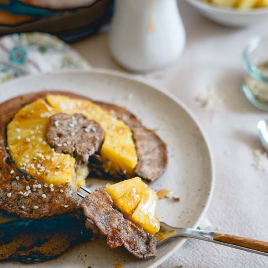 Pineapple Buckwheat Pancakes