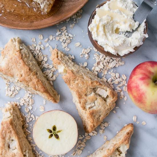 Apple Honey Oat Scones