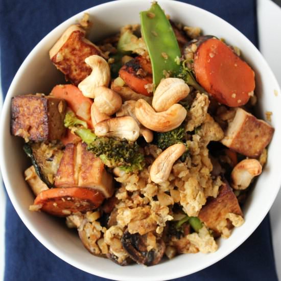 Cauliflower Fried “Rice” with Tofu