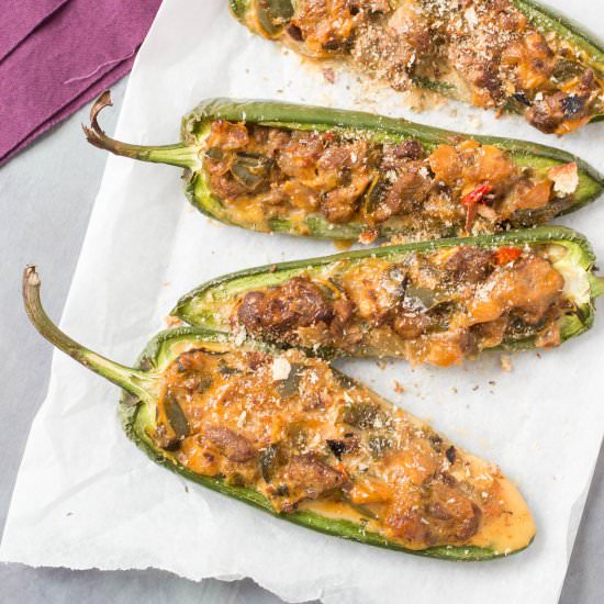 Philly Cheesesteak Jalapeno Poppers