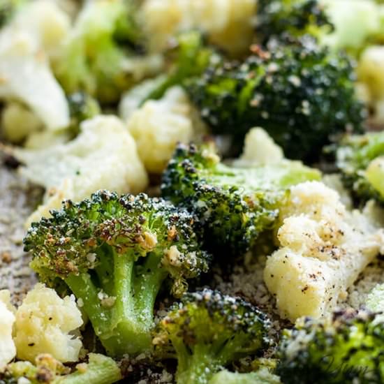 Roasted Broccoli and Cauliflower