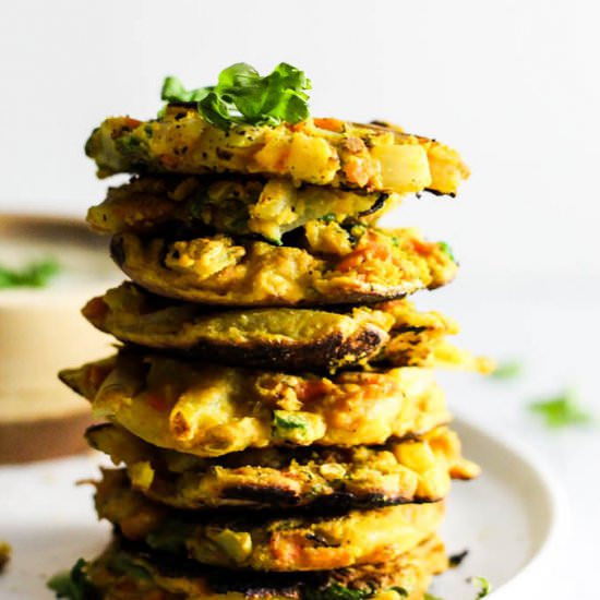 Crispy Onion & Carrot Fritters