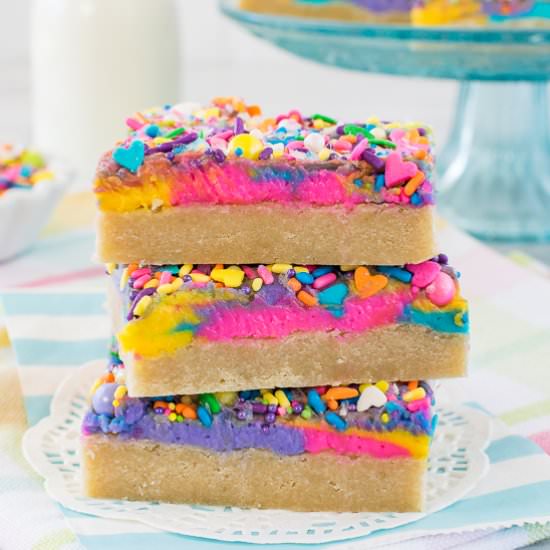 Vanilla Unicorn Sugar Cookie Bars