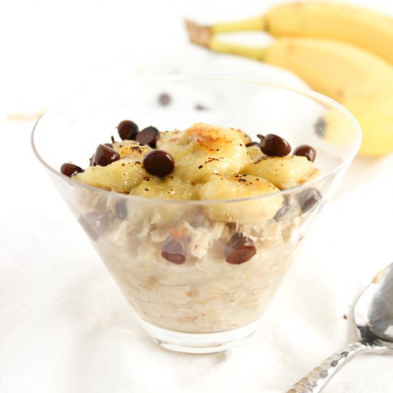 Caramelized Banana Chocolate Oats