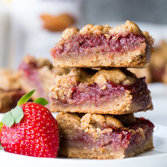 Almond Butter & Jelly Cookie Bars
