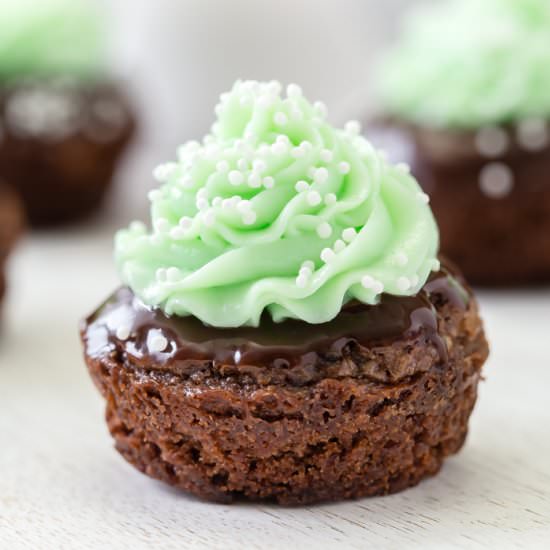 Shamrock Brownie Bites