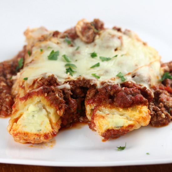 Manicotti with Meat Sauce