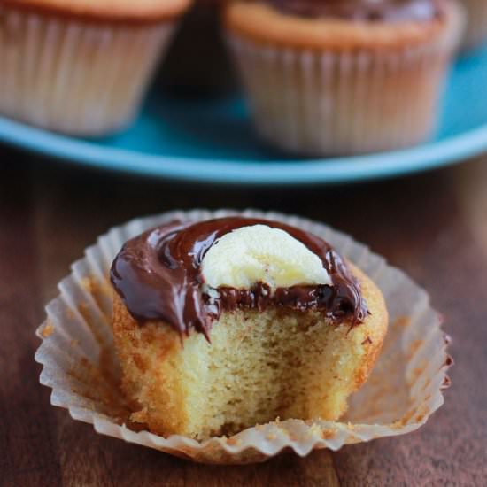 Nutella Banana Whole Wheat Cupcakes