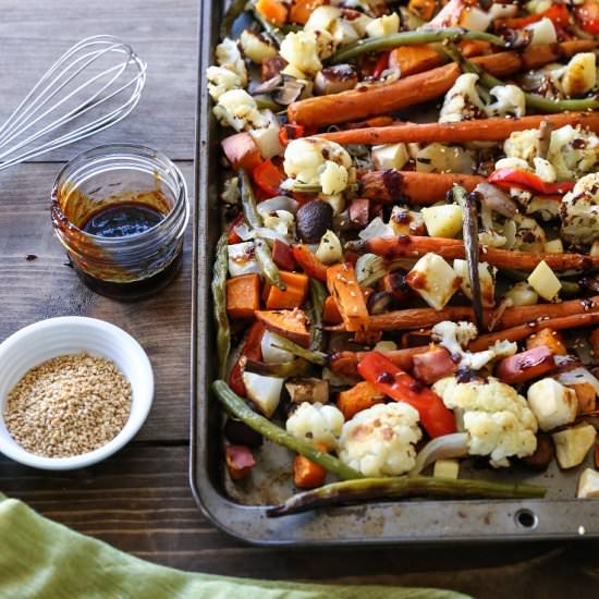 Roasted Vegetables with Asian Glaze