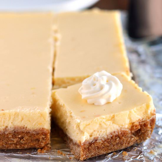 Tropical Lemon Cheesecake Bars