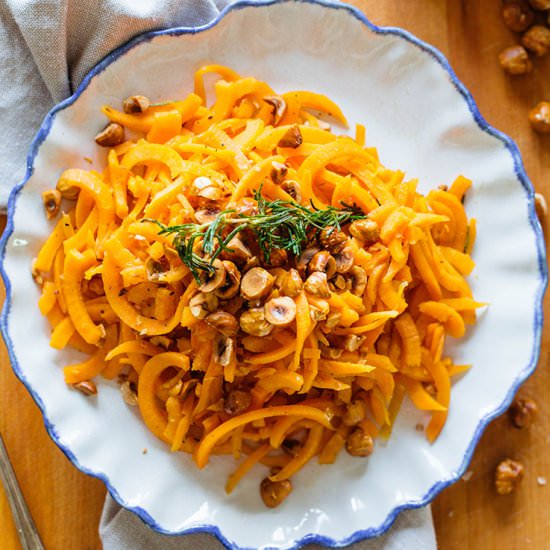 Sweet Potato Noodles w Brown Butter