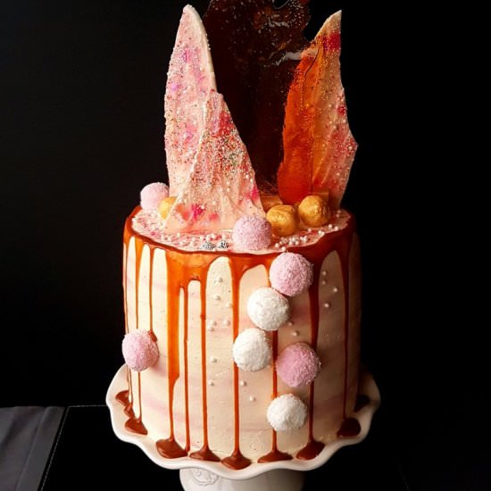 Chocolate Caramel Birthday Cake