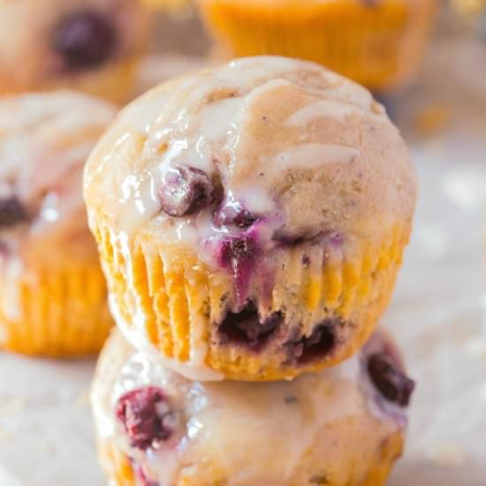 Flourless Lemon Blueberry Muffins