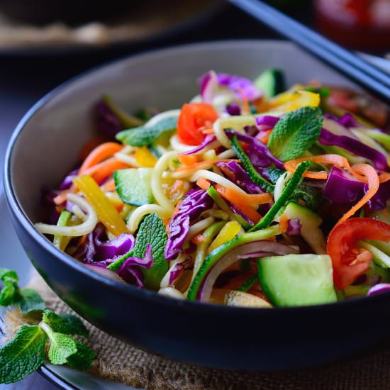 Raw Vegan Zoodle Salad