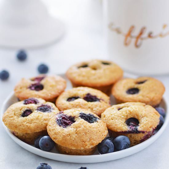 Gluten Free Mini Blueberry Muffins