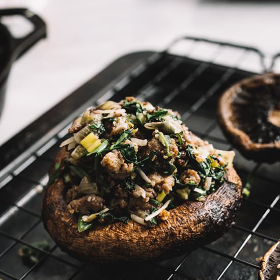 Sausage/Vegetable Stuffed Mushrooms