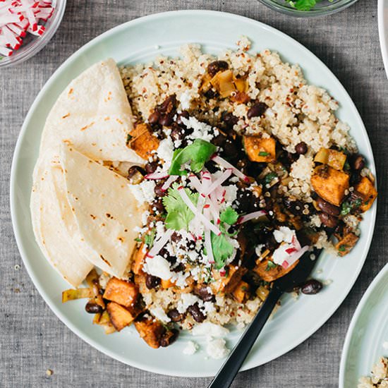 Citrus Black Beans and Quinoa