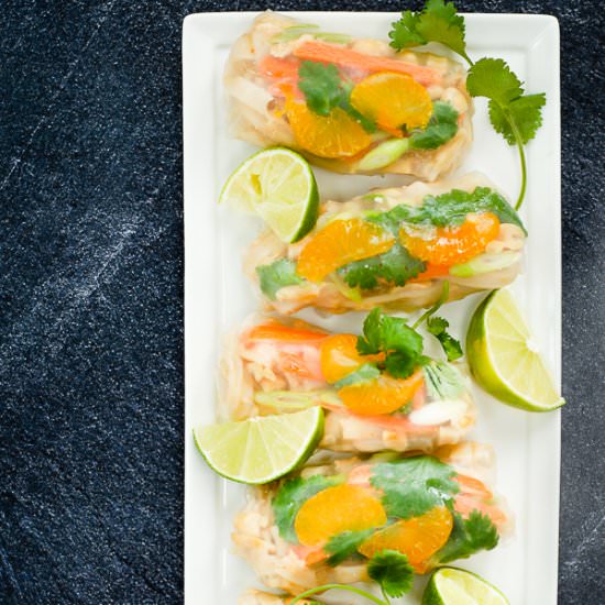 Mandarin Pad Thai Spring Rolls