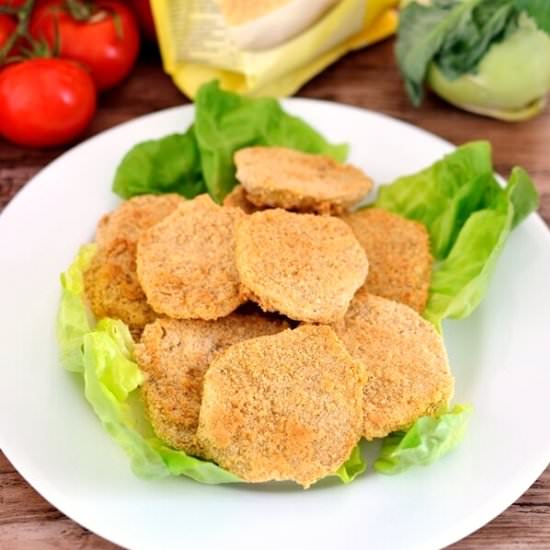 Breaded Baked Kohlrabi