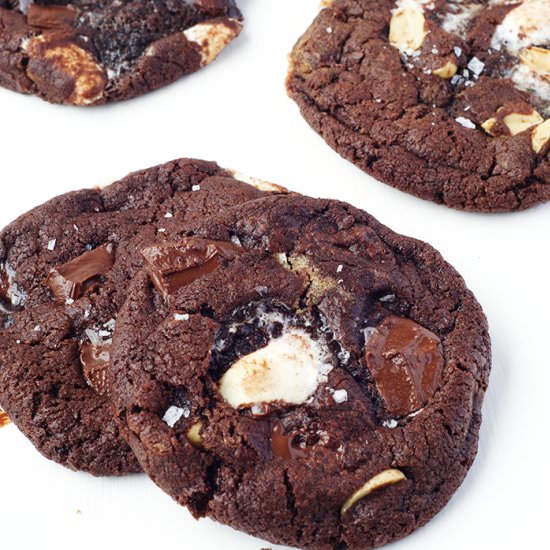 Dark Chocolate Marshmallow Cookies