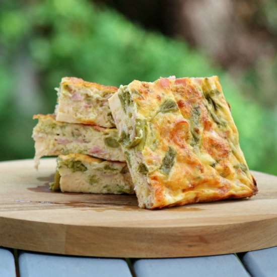 Ham Cheese and Asparagus Frittata