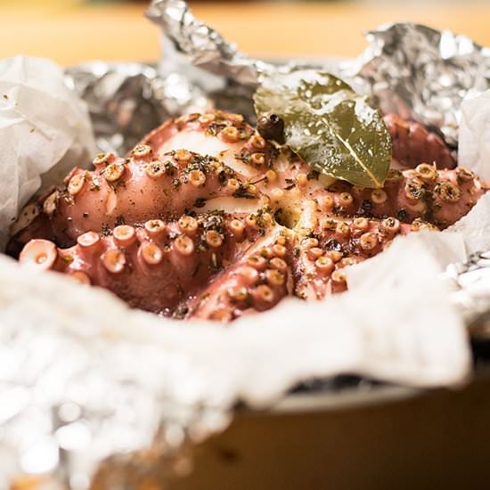 Easy Baked Mediterranean Octopus