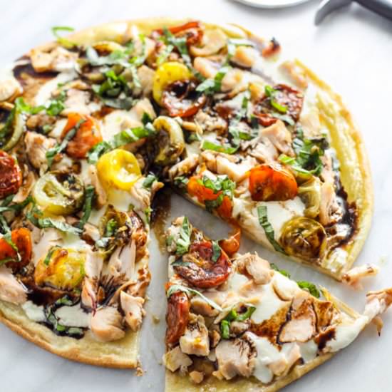 Low Fodmap Bruschetta Pizza