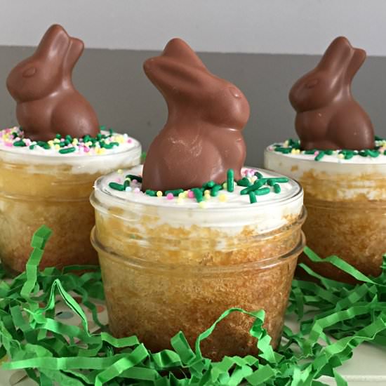 Bunny Mason Jar Cupcakes