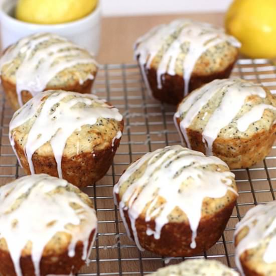 Glazed Lemon Poppyseed Muffins