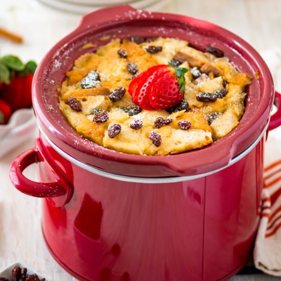 Slow Cooker Bread Pudding