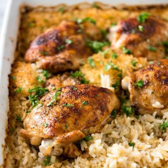 Oven Baked Chicken and Rice