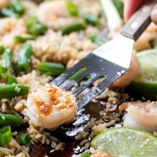 Sheet Pan Honey Garlic Shrimp
