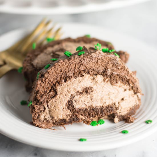 Irish Coffee Chocolate Cake Roll