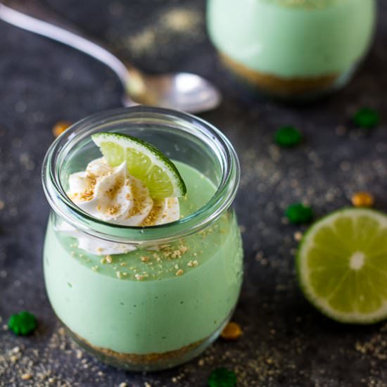 Mini No Bake Key Lime Cheescakes